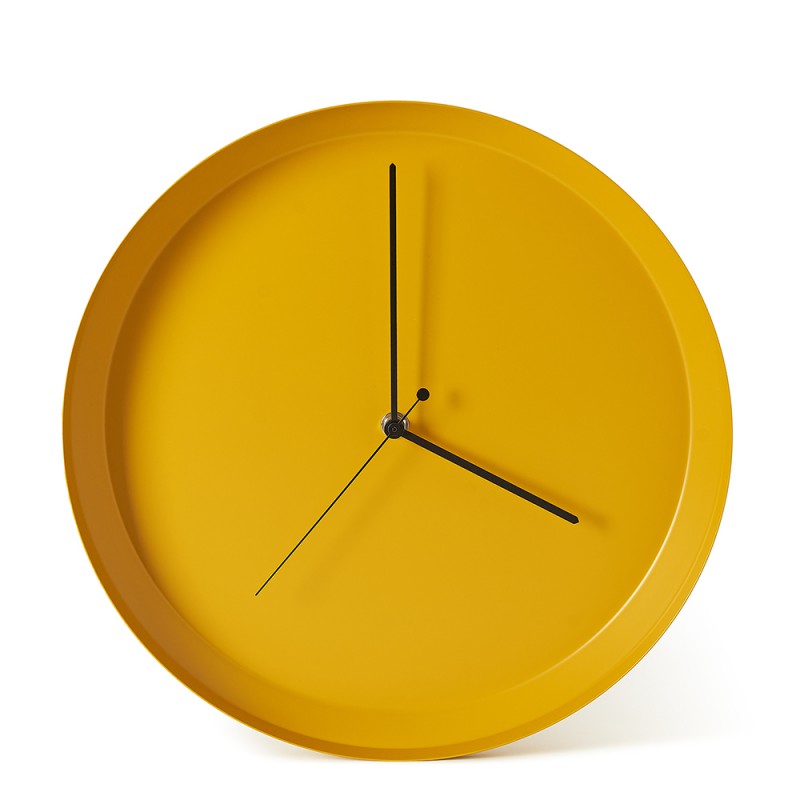 Dish, orologio da parete giallo miele